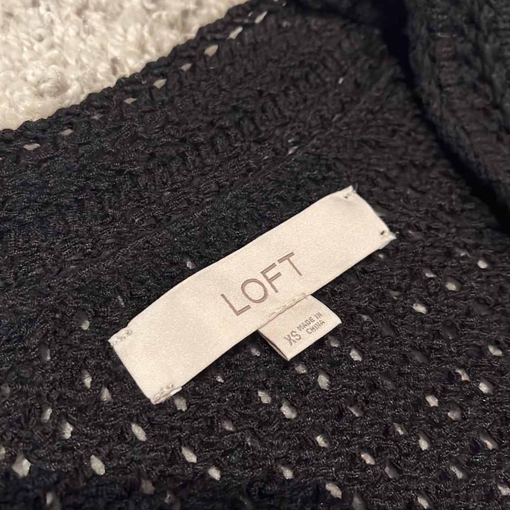 LOFT black cardigan sweater for work. Like new, worn once - Picture 2 of 2